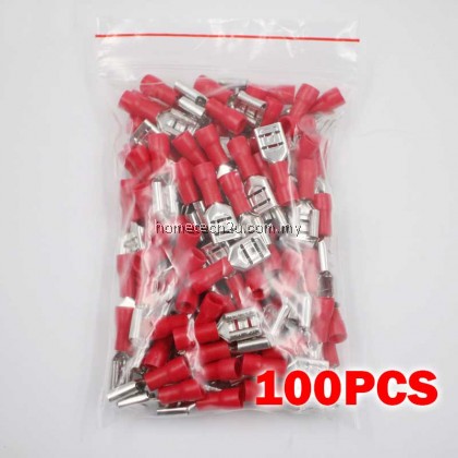 FDD2-250 6.3mm Cable lug Clip Wire Connector Female Insulated Electrical Crimp Terminal for 1.5-2.5mm2 Connectors Cable Modify Car Motor