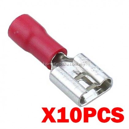 FDD2-250 6.3mm Cable lug Clip Wire Connector Female Insulated Electrical Crimp Terminal for 1.5-2.5mm2 Connectors Cable Modify Car Motor