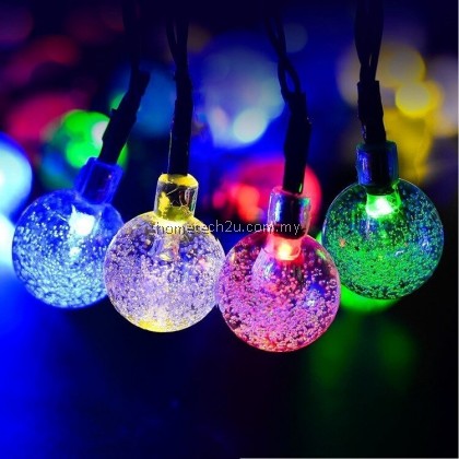 Lampu Raya Light 40LED Fairy String Lights Bubble Crystal Ball Lights Decorative Lighting for Outdoor Garden Home Party Lampu Raya Light 40LED Fairy String Lights Bubble Crystal Ball Lights Decorative Lighting for Outdoor Garden Home Party