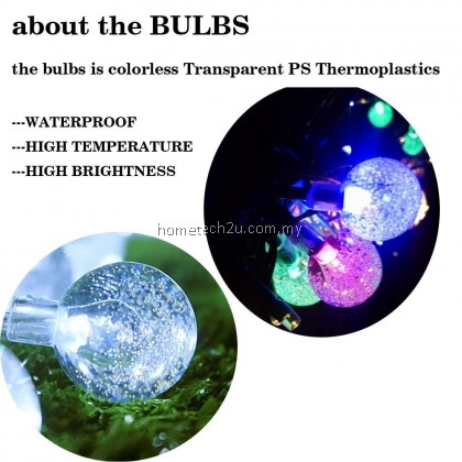 Lampu Raya Light 40LED Fairy String Lights Bubble Crystal Ball Lights Decorative Lighting for Outdoor Garden Home Party Lampu Raya Light 40LED Fairy String Lights Bubble Crystal Ball Lights Decorative Lighting for Outdoor Garden Home Party