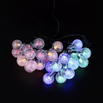 Lampu Raya Light 40LED Fairy String Lights Bubble Crystal Ball Lights Decorative Lighting for Outdoor Garden Home Party Lampu Raya Light 40LED Fairy String Lights Bubble Crystal Ball Lights Decorative Lighting for Outdoor Garden Home Party