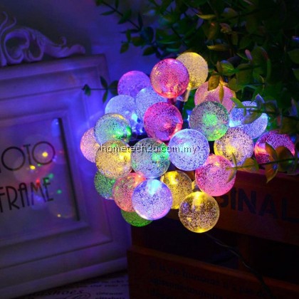 Lampu Raya Light 40LED Fairy String Lights Bubble Crystal Ball Lights Decorative Lighting for Outdoor Garden Home Party Lampu Raya Light 40LED Fairy String Lights Bubble Crystal Ball Lights Decorative Lighting for Outdoor Garden Home Party