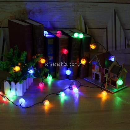 Lampu Raya Light 40LED Fairy String Lights Bubble Crystal Ball Lights Decorative Lighting for Outdoor Garden Home Party Lampu Raya Light 40LED Fairy String Lights Bubble Crystal Ball Lights Decorative Lighting for Outdoor Garden Home Party