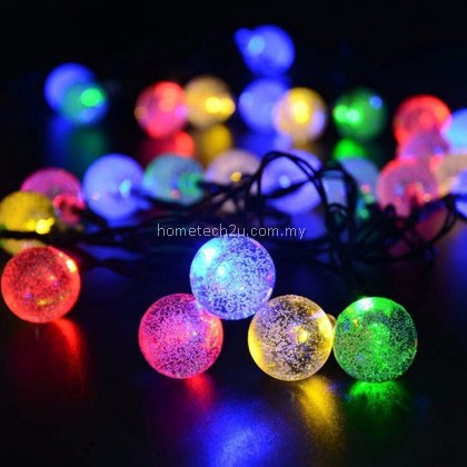 Lampu Raya Light 40LED Fairy String Lights Bubble Crystal Ball Lights Decorative Lighting for Outdoor Garden Home Party Lampu Raya Light 40LED Fairy String Lights Bubble Crystal Ball Lights Decorative Lighting for Outdoor Garden Home Party