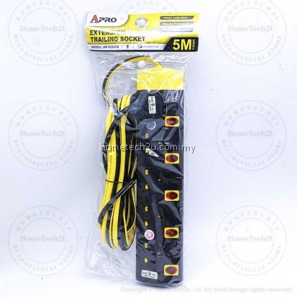 (Sirim)APRO Extension Plug Trailing Socket Wire Cable Soket Extention with Surge Protection (Sirim)APRO Extension Plug Trailing Socket Wire Cable Soket Extention with Surge Protection