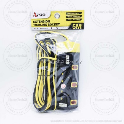 (Sirim)APRO Extension Plug Trailing Socket Wire Cable Soket Extention with Surge Protection (Sirim)APRO Extension Plug Trailing Socket Wire Cable Soket Extention with Surge Protection