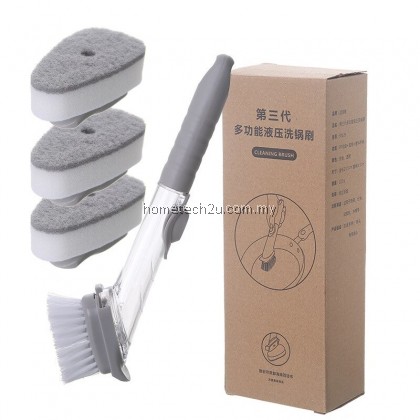 Kitchen Cleaning Brush 2 In 1Handle Cleaning Brush with Removable Brush Sponge Dispenser Dishwashing Brush Kitchen Tools Kitchen Cleaning Brush 2 In 1Handle Cleaning Brush with Removable Brush Sponge Dispenser Dishwashing Brush Kitchen Tools