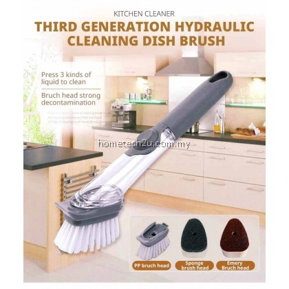 Kitchen Cleaning Brush 2 In 1Handle Cleaning Brush with Removable Brush Sponge Dispenser Dishwashing Brush Kitchen Tools Kitchen Cleaning Brush 2 In 1Handle Cleaning Brush with Removable Brush Sponge Dispenser Dishwashing Brush Kitchen Tools