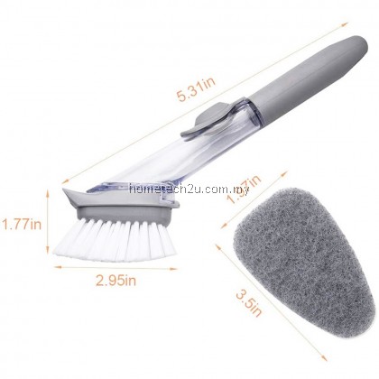 Kitchen Cleaning Brush 2 In 1Handle Cleaning Brush with Removable Brush Sponge Dispenser Dishwashing Brush Kitchen Tools Kitchen Cleaning Brush 2 In 1Handle Cleaning Brush with Removable Brush Sponge Dispenser Dishwashing Brush Kitchen Tools