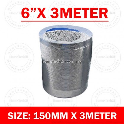 Aluminium Gas Cooker hood hob Pipe Exhaust Flexible Ducting Hose 6 Inch Saluran Paip Penyedut Asap Dapur Aluminium Gas Cooker hood hob Pipe Exhaust Flexible Ducting Hose 6 Inch Saluran Paip Penyedut Asap Dapur