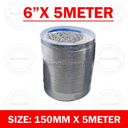 Aluminium Gas Cooker hood hob Pipe Exhaust Flexible Ducting Hose 6 Inch Saluran Paip Penyedut Asap Dapur Aluminium Gas Cooker hood hob Pipe Exhaust Flexible Ducting Hose 6 Inch Saluran Paip Penyedut Asap Dapur