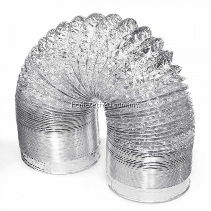 Aluminium Gas Cooker hood hob Pipe Exhaust Flexible Ducting Hose 6 Inch Saluran Paip Penyedut Asap Dapur Aluminium Gas Cooker hood hob Pipe Exhaust Flexible Ducting Hose 6 Inch Saluran Paip Penyedut Asap Dapur