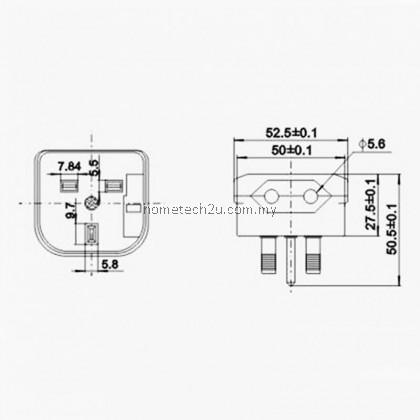 Euro EU 2 Pin To UK 3Pin Plug Adapter Power Socket Travel Charger Adapter Converter Wall Charger Converter