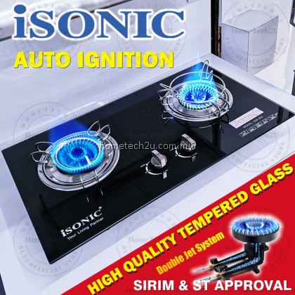Isonic Double Burners Glass Stove Glass Built In Hob Dapur Gas Kaca Tanam Kabinet Isonic Double Burners Glass Stove Glass Built In Hob Dapur Gas Kaca Tanam Kabinet
