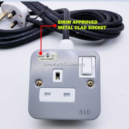 13amp/15amp Metal Clad Heavy Duty Portable Socket Extension Trailing Socket Metal Socket Extension Plug 5Meter 13amp/15amp Metal Clad Heavy Duty Portable Socket Extension Trailing Socket Metal Socket Extension Plug 5Meter