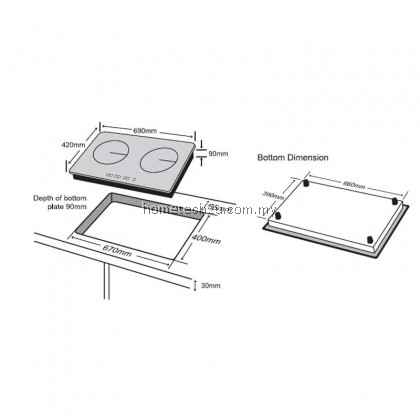 Faber Italia FCH3C Built-in Double Electric Ceramic Cooker Hob FCH 3C/69BK (FCH 3C/69) Faber Italia FCH3C Built-in Double Electric Ceramic Cooker Hob FCH 3C/69BK (FCH 3C/69)