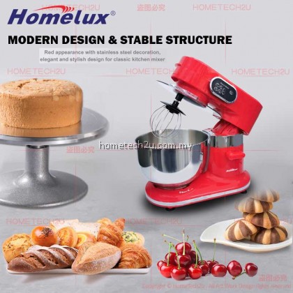 Homelux Stand Mixer Heavy Duty 6.5L 2.5KG 1000W Professional Baking Mixer Cake Mixer Low Noise Sirim HSM-F612 揉面机 打蛋机 Homelux Stand Mixer Heavy Duty 6.5L 2.5KG 1000W Professional Baking Mixer Cake Mixer Low Noise Sirim HSM-F612 揉面机 打蛋机