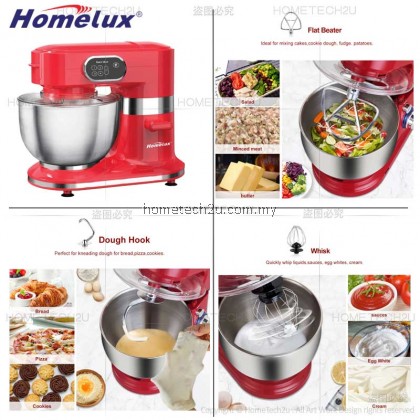 Homelux Stand Mixer Heavy Duty 6.5L 2.5KG 1000W Professional Baking Mixer Cake Mixer Low Noise Sirim HSM-F612 揉面机 打蛋机 Homelux Stand Mixer Heavy Duty 6.5L 2.5KG 1000W Professional Baking Mixer Cake Mixer Low Noise Sirim HSM-F612 揉面机 打蛋机