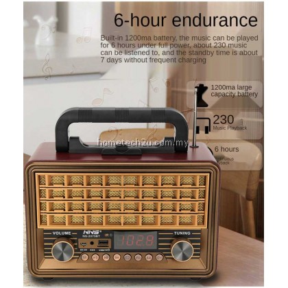 NNS Classic Radio FM NS-2075BT Retro Vintage Bluetooth AUX Radio Speaker Music Player Antique Radio NNS Classic Radio FM NS-2075BT Retro Vintage Bluetooth AUX Radio Speaker Music Player Antique Radio