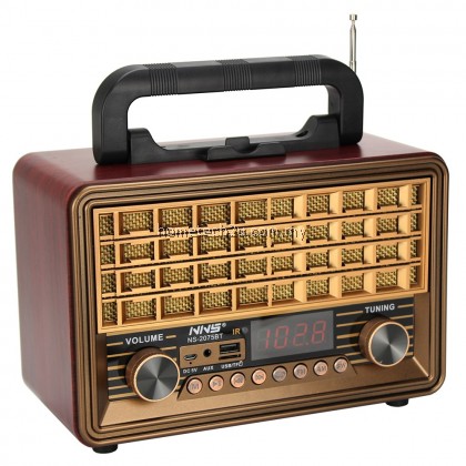 NNS Classic Radio FM NS-2075BT Retro Vintage Bluetooth AUX Radio Speaker Music Player Antique Radio NNS Classic Radio FM NS-2075BT Retro Vintage Bluetooth AUX Radio Speaker Music Player Antique Radio