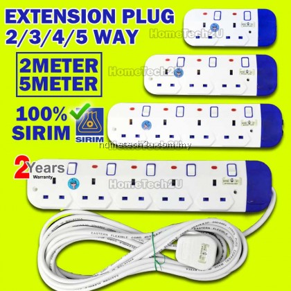 Extension Plug with Sirim Approved 13A Trailing Socket Copper Cable Power Plug 2/5 meter Extension Plug with Sirim Approved 13A Trailing Socket Copper Cable Power Plug 2/5 meter
