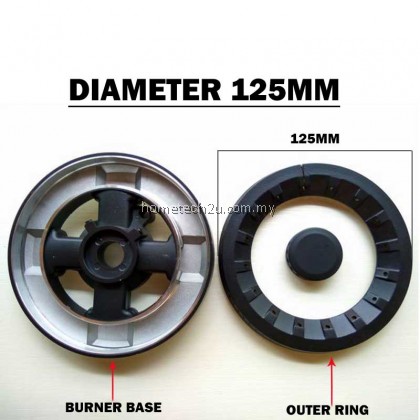Elba Rubine Faber 3.8kW/4.5kW Turbo Flame Gas Stove Hob Burner head Outer Ring Cap Replacement Tungkung dapur gas RGH-ARISTA2B-BL RGH-AGATA2B-BL