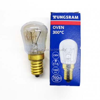 Tungsram E14 25W 300°C Oven Bulb High Temperature 300 Celsius Degree Oven Toaster/Steam Light Bulbs Cooker Hood Lamps Microwave Oven Bulbs