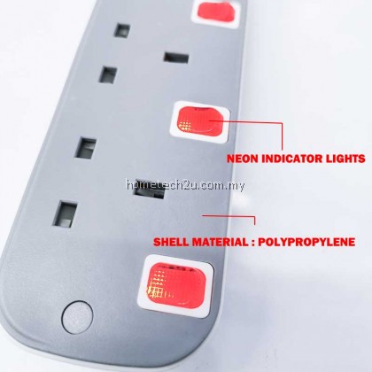 Lemax Trailing Socket Extension Wire Cable Plug Socket With Neon Indicator Sirim Approved Lemax Trailing Socket Extension Wire Cable Plug Socket With Neon Indicator Sirim Approved
