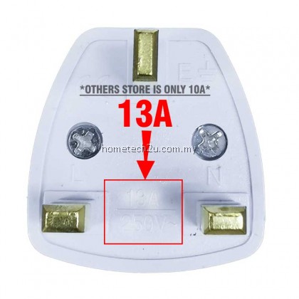 Universal 13A 3 Pin Plug Adaptor 2 Pin US EU CHINA Multi Pin To Malaysia 3 Pin UK Adapter