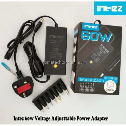 Universal 60W Adjustable DC Power Supply – 3-24V 2.5A With Volt Display & 8 Plugs