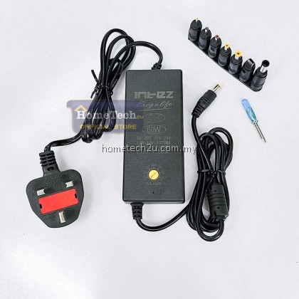 Intez Universal Power Adapter 30w-60w Voltage Adjustable Multi Ac To Dc Power Adapter 12v To 24v For Electronic, Monitor, Pos, Led TV Devices