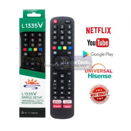Hisense TV Remote Compatible for Hisense Smart Android LED/LCD/Flat Panel TV Remote Control Replacement (L1335V) Hisense TV Remote Compatible for Hisense Smart Android LED/LCD/Flat Panel TV Remote Control Replacement (L1335V)