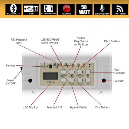 DYNAMAX SR139H Portable PA System Speaker Outdoor Rechargeable PA Amplifier Wireless Bluetooth USB/SD FM SR138H DYNAMAX SR139H Portable PA System Speaker Outdoor Rechargeable PA Amplifier Wireless Bluetooth USB/SD FM SR138H