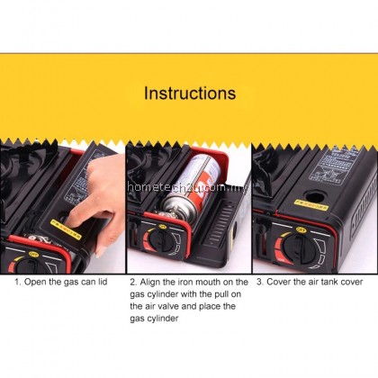 Lestop Portable gas stove steamboat stove picnic stove camping stove Butane gas stove dapur kelah mini stove Dapur