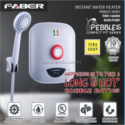 Faber FWH 106WH PEBBLES Instant Water Heater - Non Pump Faber FWH 106WH PEBBLES Instant Water Heater - Non Pump