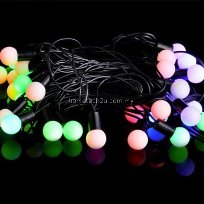 Lampu Lip Lap Liplap Raya 6M 50leds Colourful Ball RGB Led String Light Fairy Christmas Lights for Party Holiday Decoration Lampu Lip Lap Liplap Raya 6M 50leds Colourful Ball RGB Led String Light Fairy Christmas Lights for Party Holiday Decoration