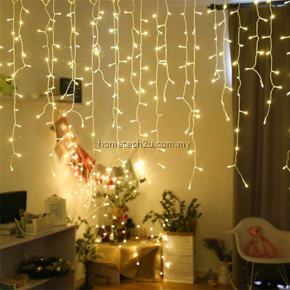 Christmas String Light Curtain Icicle Icecle String Lights 6M 200LED Fairy Light Outdoor Waterproof Garland Decoration Christmas String Light Curtain Icicle Icecle String Lights 6M 200LED Fairy Light Outdoor Waterproof Garland Decoration