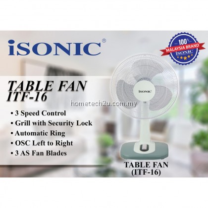 iSONIC TABLE FAN 12"/16" (LIGHT GREEN) ITF-12/ITF-16 Kipas Meja 12 Inch Desk Fan iSONIC TABLE FAN 12"/16" (LIGHT GREEN) ITF-12/ITF-16 Kipas Meja 12 Inch Desk Fan