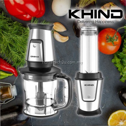 Khind 4 in 1 Multi Blender Chopper BLC129 500W (Stainless Steel Blades) Khind 4 in 1 Multi Blender Chopper BLC129 500W (Stainless Steel Blades)