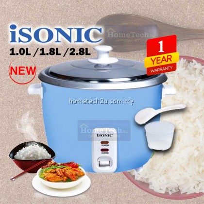 iSONIC Rice Cooker 1L / 1.8L /2.8L IRC-1009 / IRC-1809 / IRC-2805 Stainless Steel Lid (1 year warranty) 电饭锅Periuk Nasi