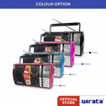 WIRATA Portable FM Radio 4 Band with USB/SD card slot (LT-D6.5U) WIRATA Portable FM Radio 4 Band with USB/SD card slot (LT-D6.5U)