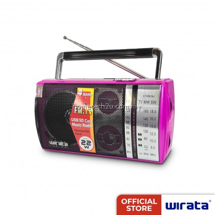 WIRATA Portable FM Radio 4 Band with USB/SD card slot (LT-D6.5U) WIRATA Portable FM Radio 4 Band with USB/SD card slot (LT-D6.5U)