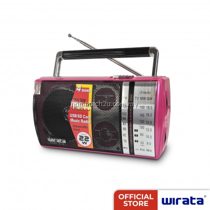 WIRATA Portable FM Radio 4 Band with USB/SD card slot (LT-D6.5U) WIRATA Portable FM Radio 4 Band with USB/SD card slot (LT-D6.5U)