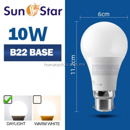 [SIRIM] SunStar LED Bulb E27 B22 5W 10W 15W 20W Energy Saving Super Bright Light Bulb Lampu Mentol 3000K 6500K Lamp Bulb