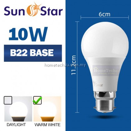 [SIRIM] SunStar LED Bulb E27 B22 5W 10W 15W 20W Energy Saving Super Bright Light Bulb Lampu Mentol 3000K 6500K Lamp Bulb