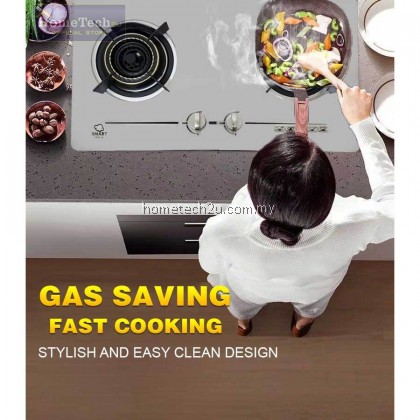 Smart Stainless Steel Built-in Hob Gas Stove Dapur Tanam 4.5KW 130mm Burner HSH-98 MGH-S633M HB802S2