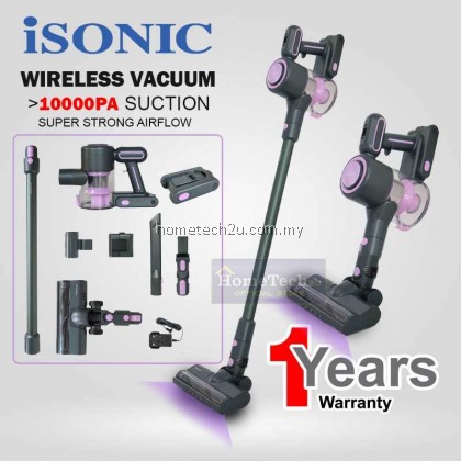 Isonic Wireless Handheld Cordless Stick Vacuum Cleaner IVC-SV018 150W 10000pa Strong Suction Isonic Wireless Handheld Cordless Stick Vacuum Cleaner IVC-SV018 150W 10000pa Strong Suction
