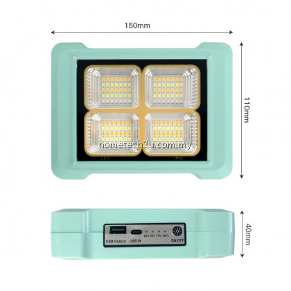 Portable LED Work Light with Rechargeable Battery Solar LED Flood Light+Flashlight Emergency Phone Charge Camping Portable LED Work Light with Rechargeable Battery Solar LED Flood Light+Flashlight Emergency Phone Charge Camping