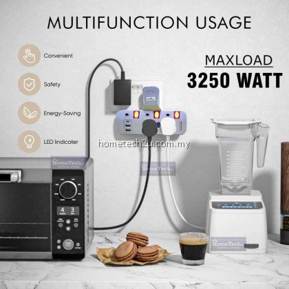 SUNSTAR Multiple T-Adaptor Socket 3Way 4Way Adaport with 3.1A USB Type C Port Multiple Extension Wall Socket (SIRIM) SUNSTAR Multiple T-Adaptor Socket 3Way 4Way Adaport with 3.1A USB Type C Port Multiple Extension Wall Socket (SIRIM)
