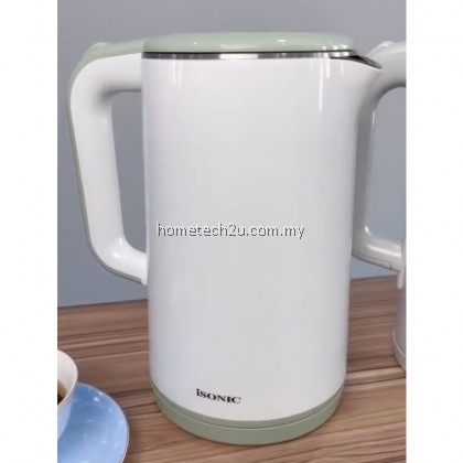 iSONIC Stainless Steel Electric Kettle 1.7L Cool Touch Double Wall Dry Protection IJK-C2018
